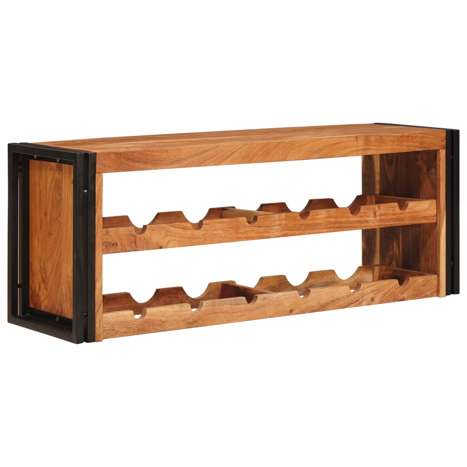 Étagère à vin Marron 120 x 45 x 33 cm Bois d'Acacia Massif - XIOS
