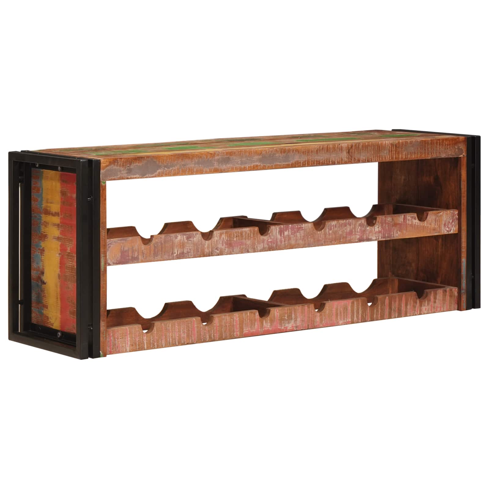 Étagère à vin Marron 120 x 45 x 33 cm Bois récupéré massif