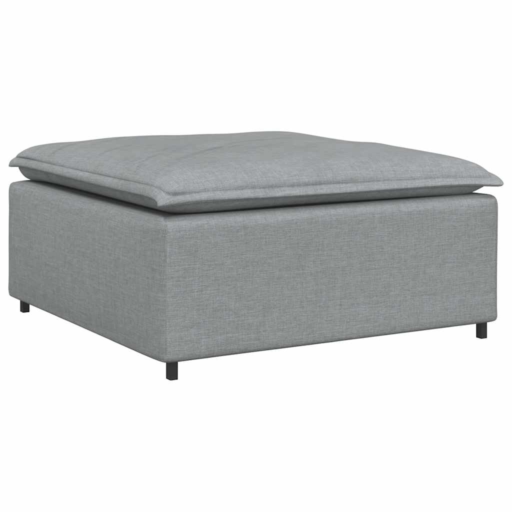 Canapé modulable avec repose-pieds et coussins gris clair - XIOS