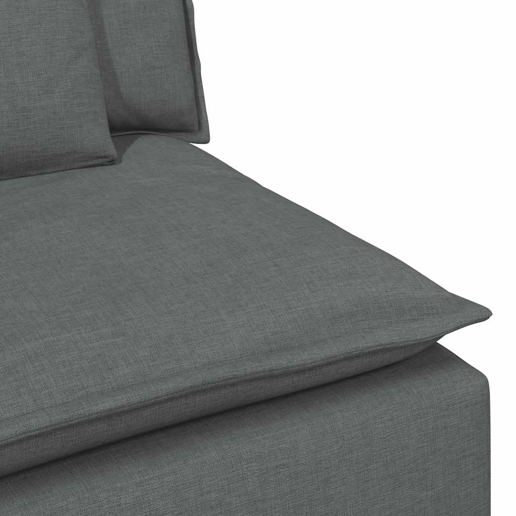 Canapé modulable avec repose-pieds et coussins gris foncé - XIOS