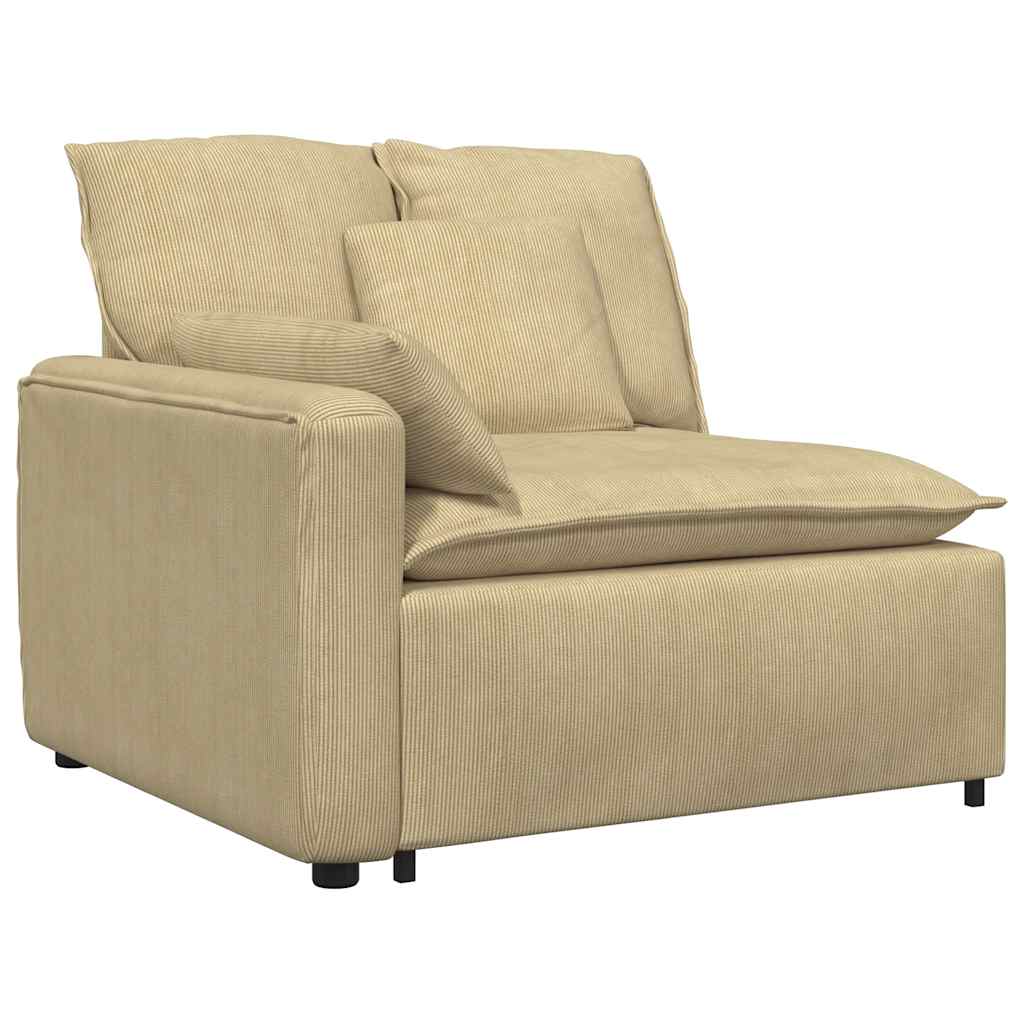 Canapé modulable avec repose-pieds et coussins gris-vert - XIOS