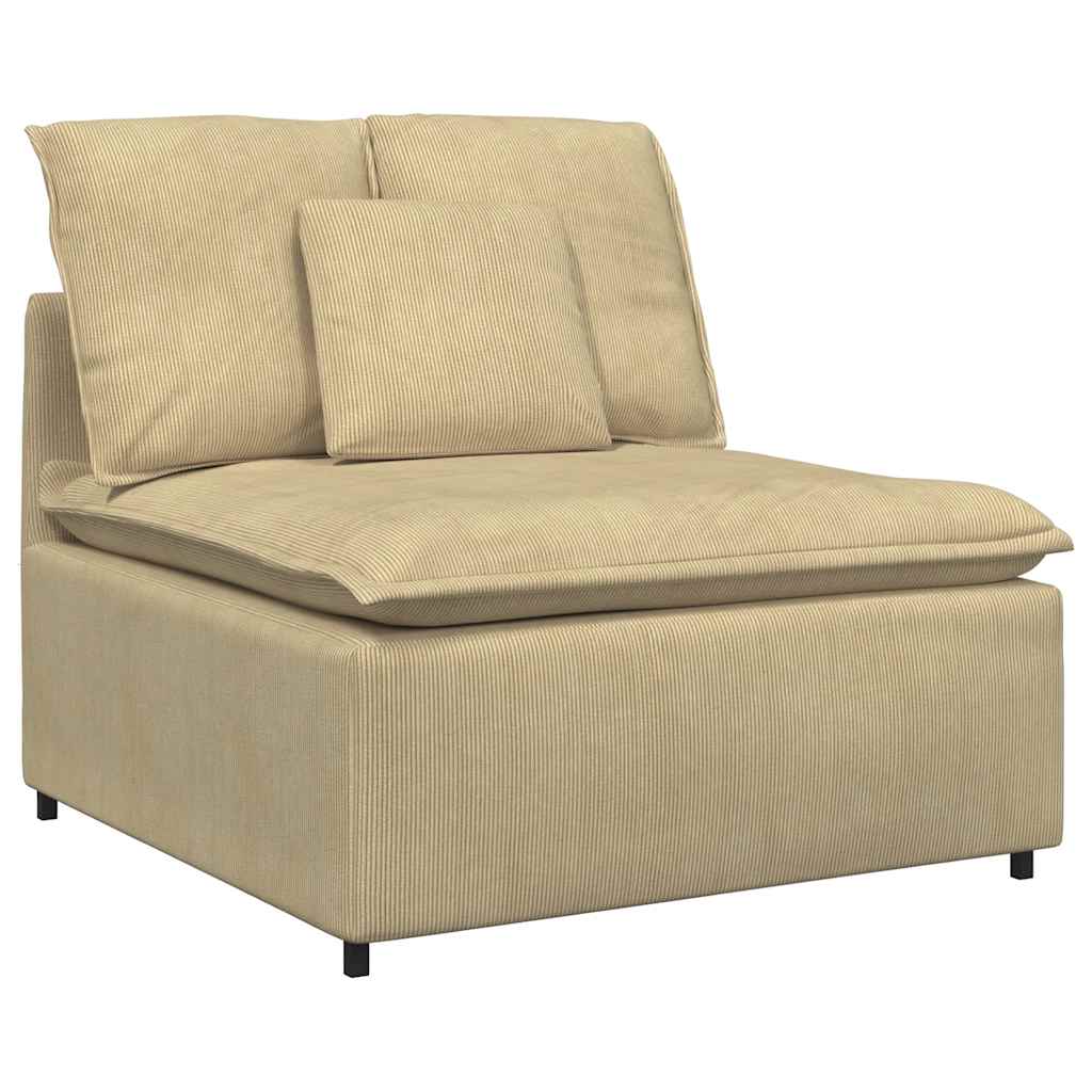 Canapé modulable avec repose-pieds et coussins gris-vert - XIOS