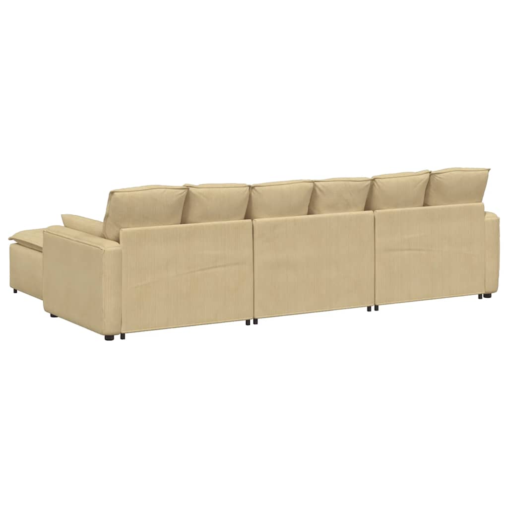 Canapé modulable avec repose-pieds et coussins gris-vert - XIOS