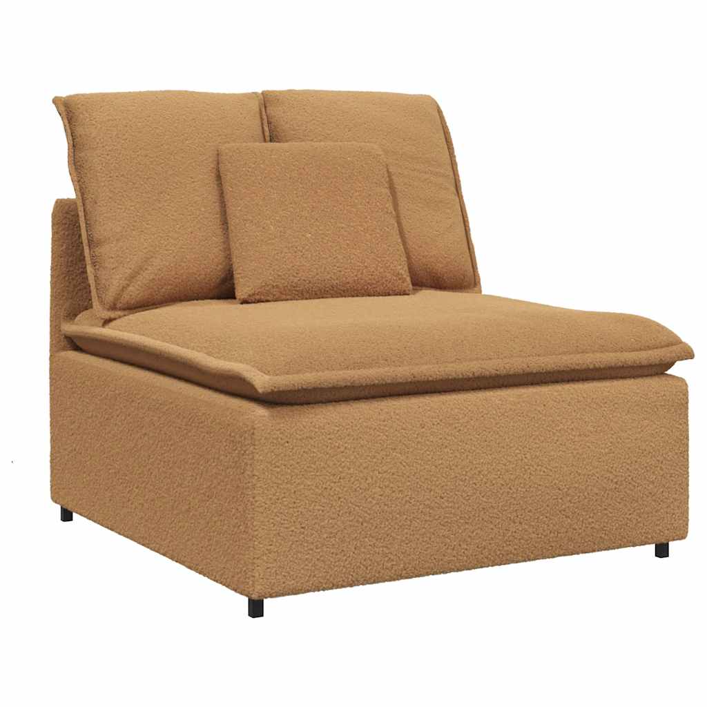 Canapé modulable avec repose-pieds et coussins beige - XIOS