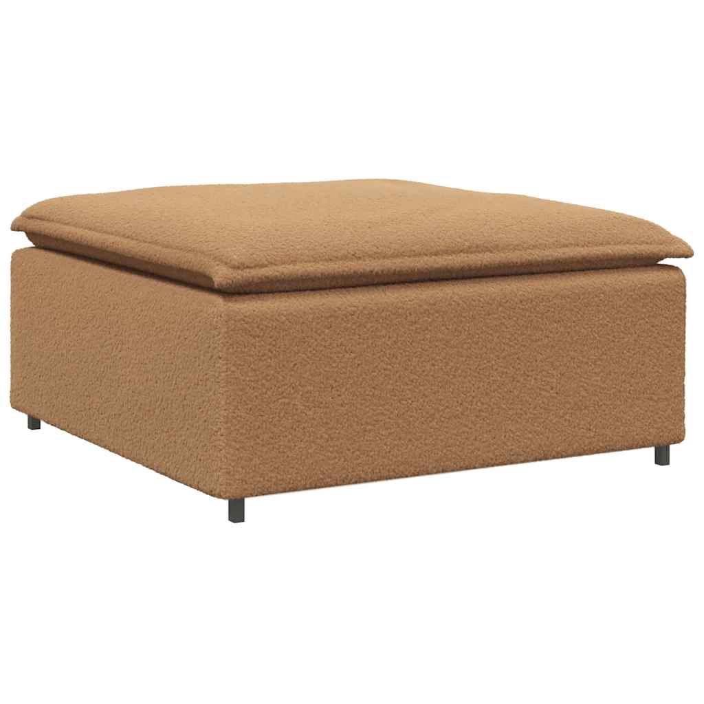 Canapé modulable avec repose-pieds et coussins beige - XIOS