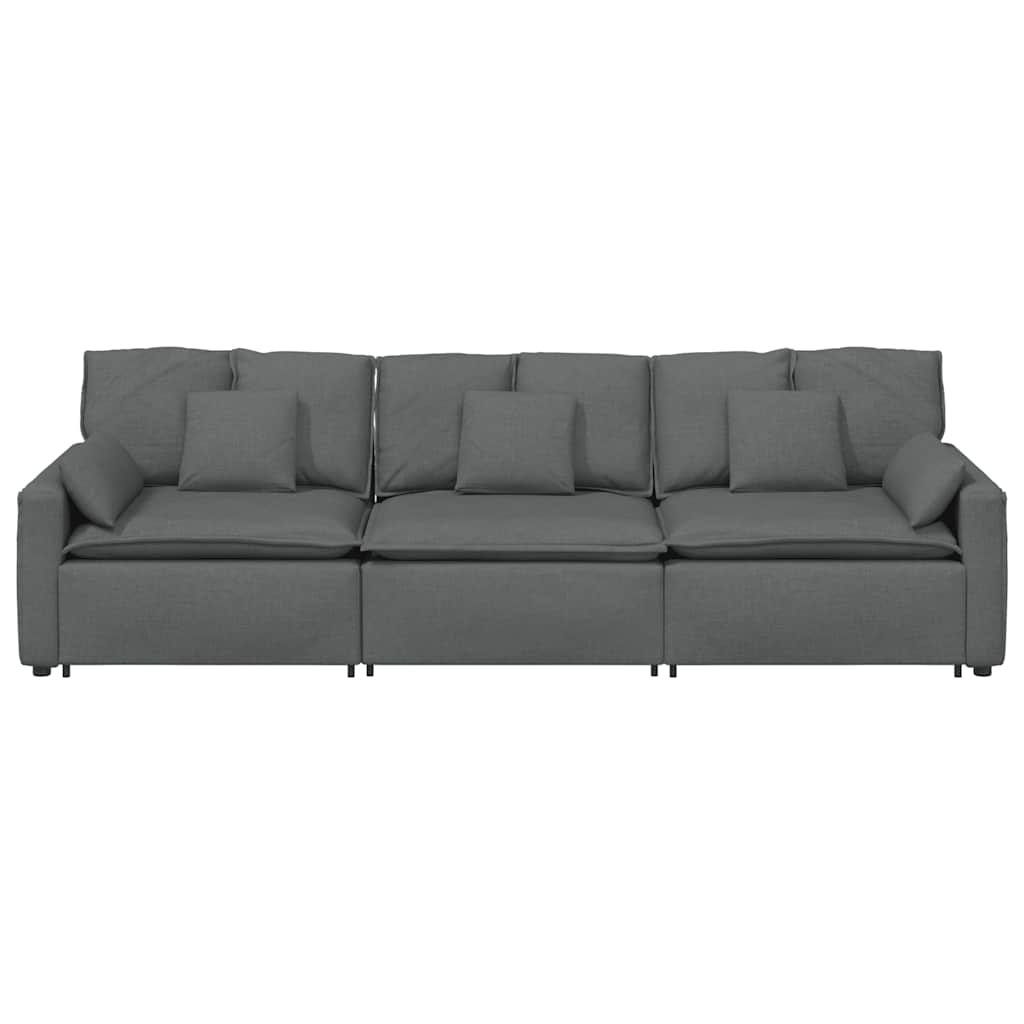 Canapé modulable avec coussins gris foncé - XIOS