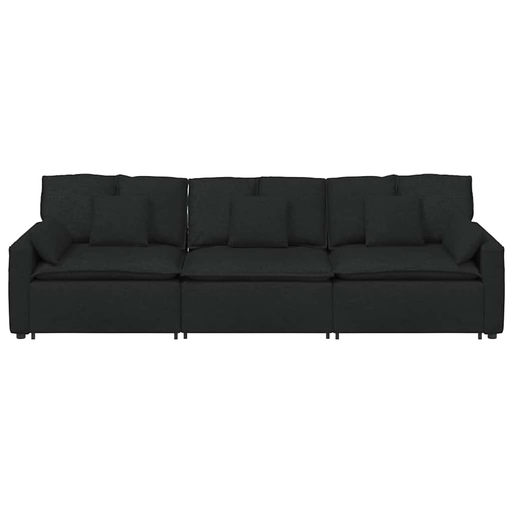 Canapé modulable avec coussins noirs - XIOS