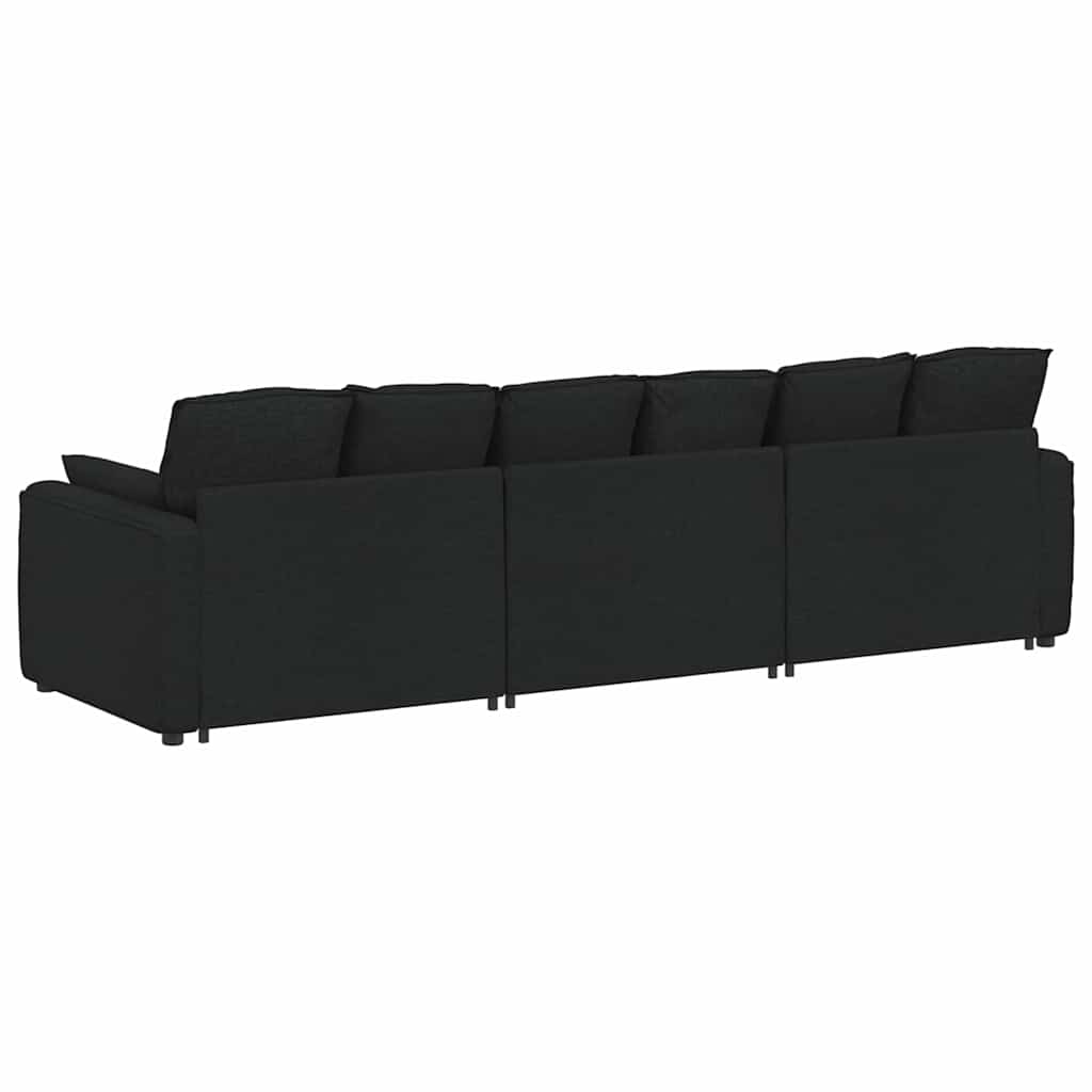 Canapé modulable avec coussins noirs - XIOS