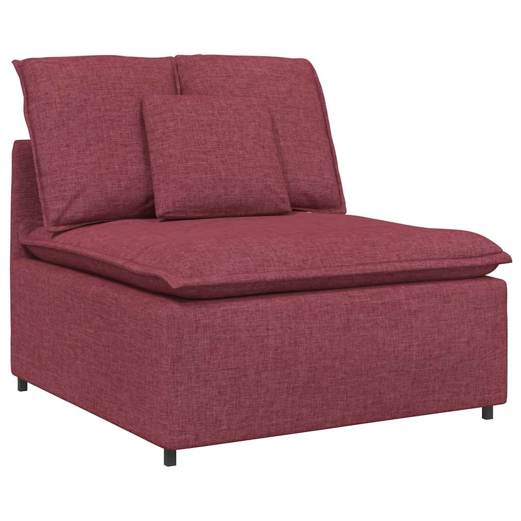 Canapé modulable avec coussins rouge bordeaux - XIOS