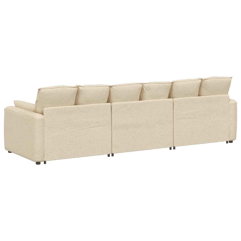 Canapé modulable avec coussins couleur crème - XIOS