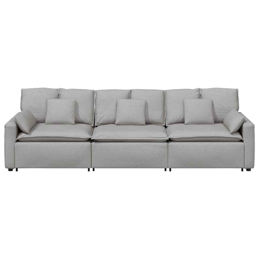 Canapé modulable avec coussins gris nuage - XIOS
