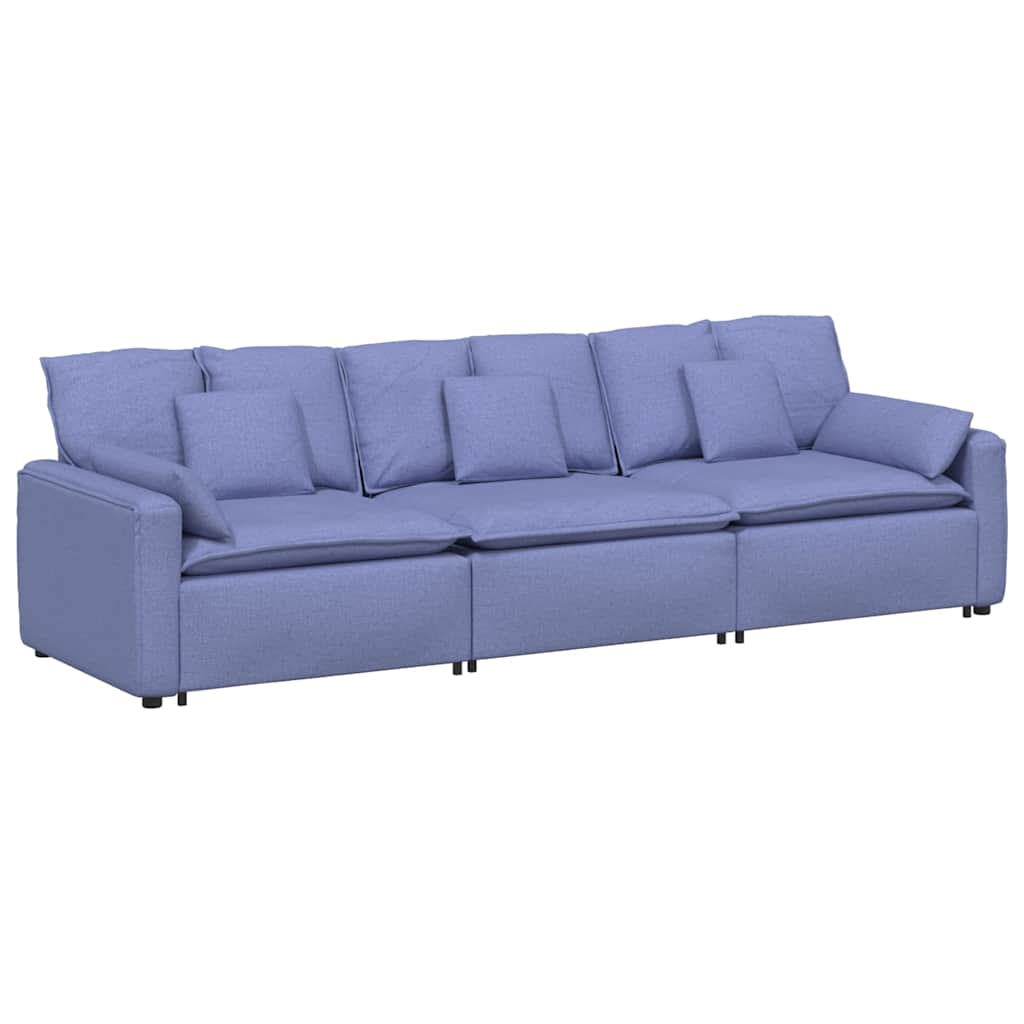 Canapé modulable avec coussins bleu jean - XIOS