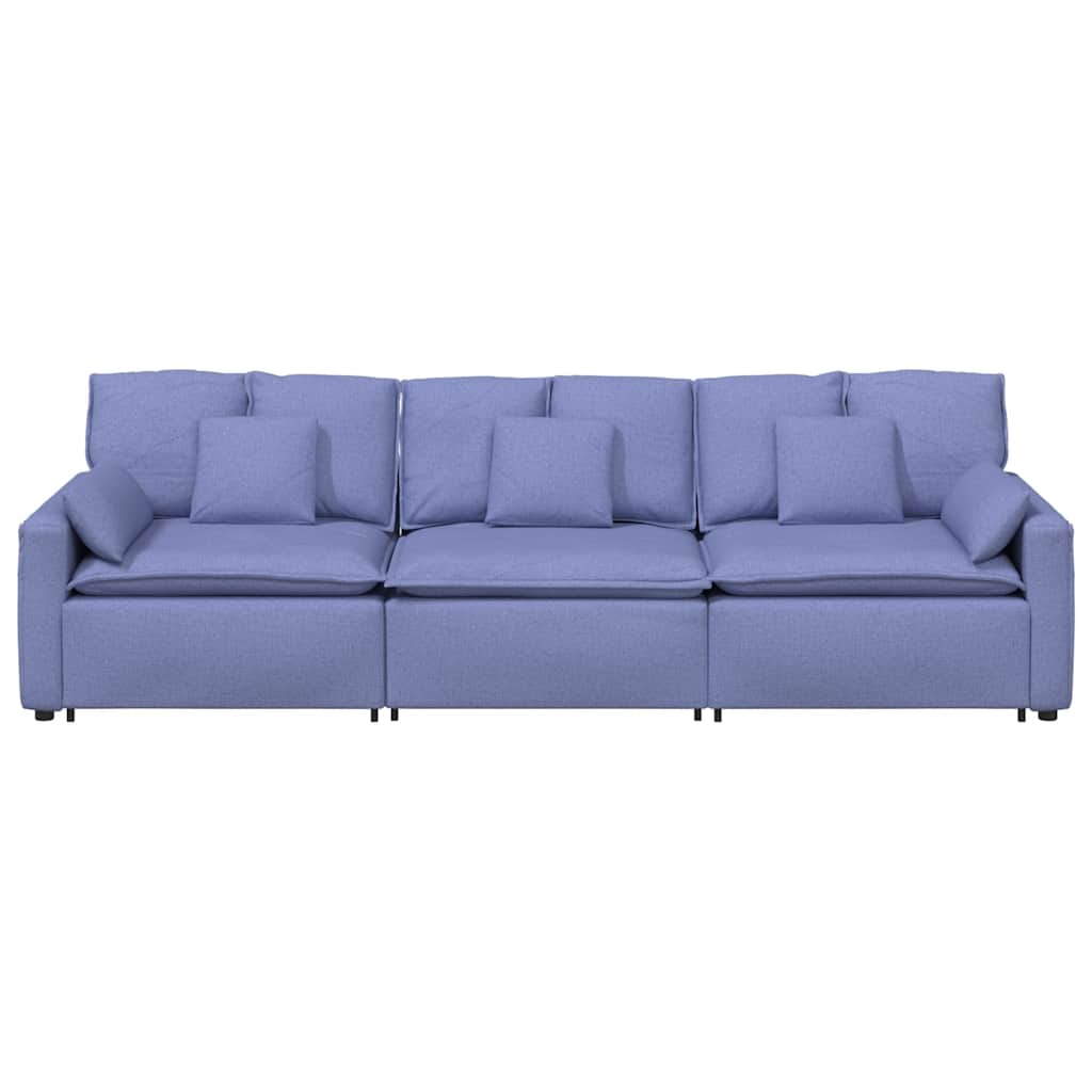 Canapé modulable avec coussins bleu jean - XIOS