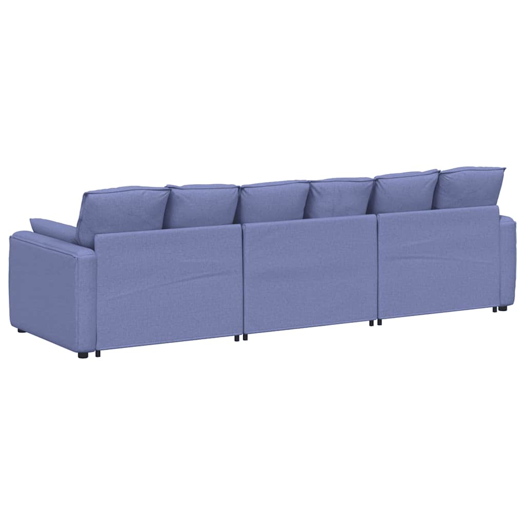 Canapé modulable avec coussins bleu jean - XIOS