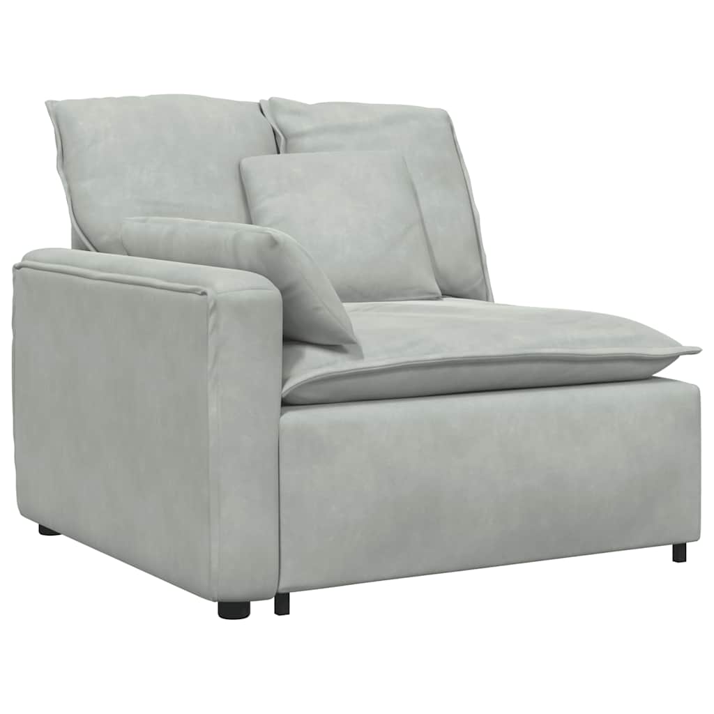 Canapé modulable avec coussins gris clair - XIOS