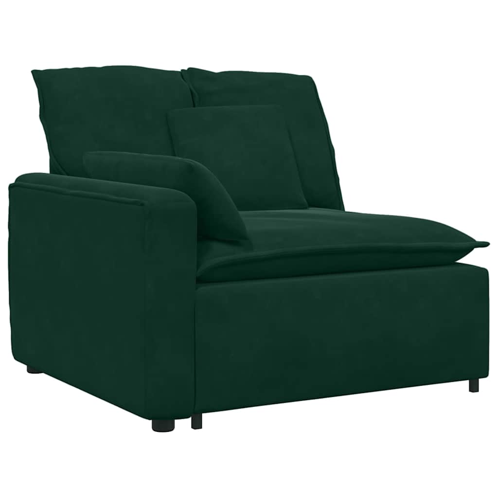 Canapé modulable avec coussins vert foncé - XIOS