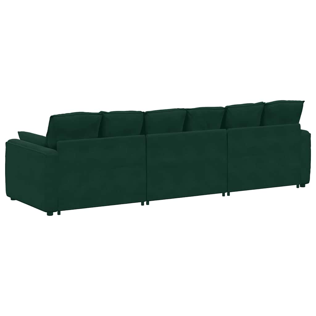 Canapé modulable avec coussins vert foncé - XIOS