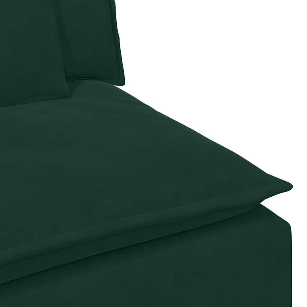 Canapé modulable avec coussins vert foncé - XIOS