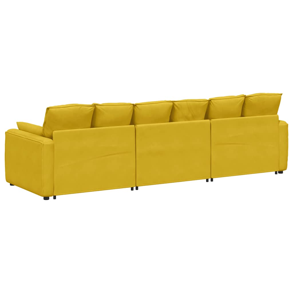 Canapé modulable avec coussins jaunes - XIOS