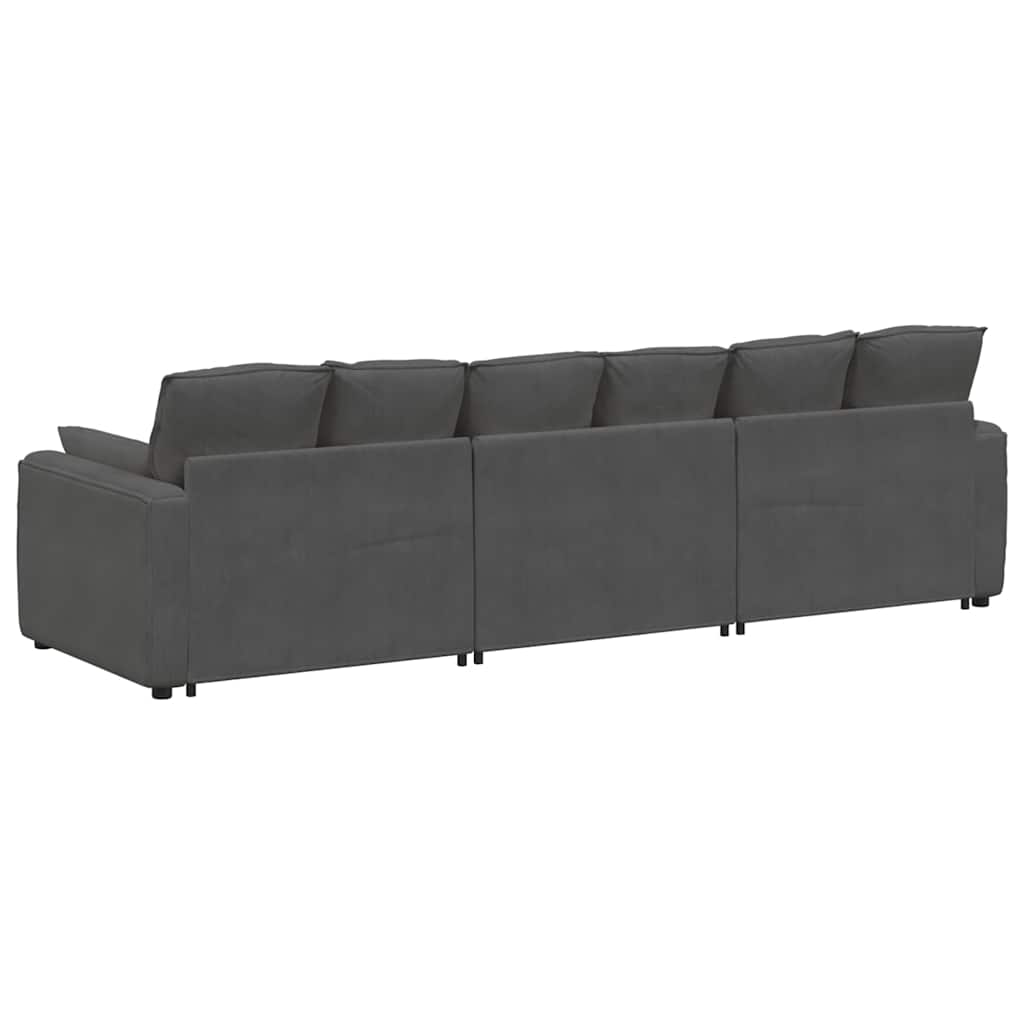 Canapé modulable avec coussins gris foncé - XIOS