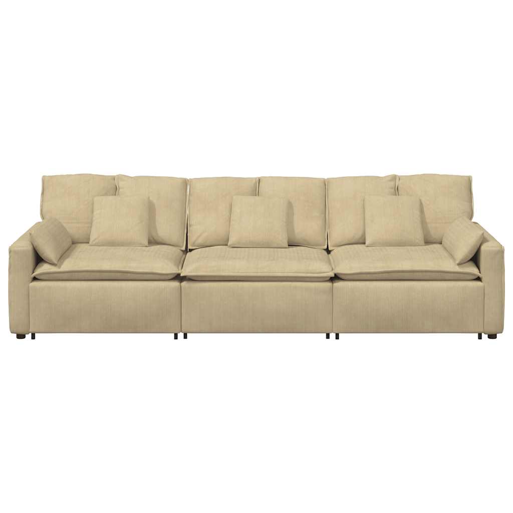 Canapé modulable avec coussins gris-vert - XIOS