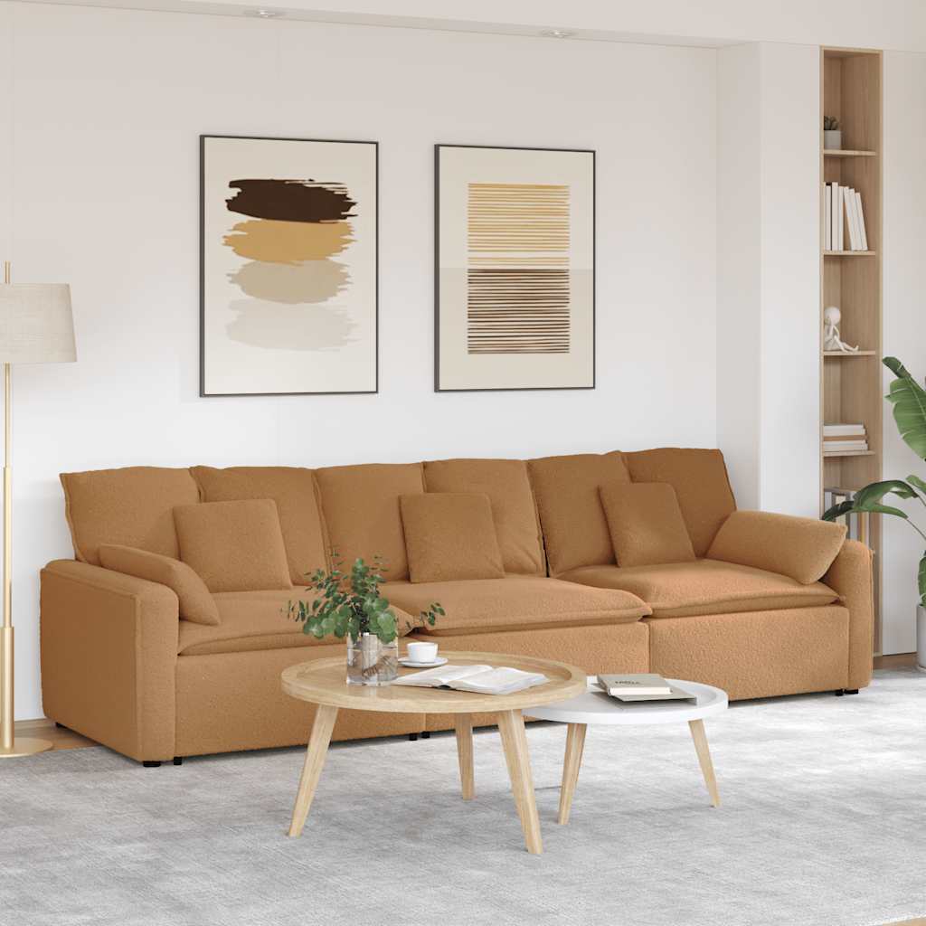 Canapé modulable avec coussins beige - XIOS