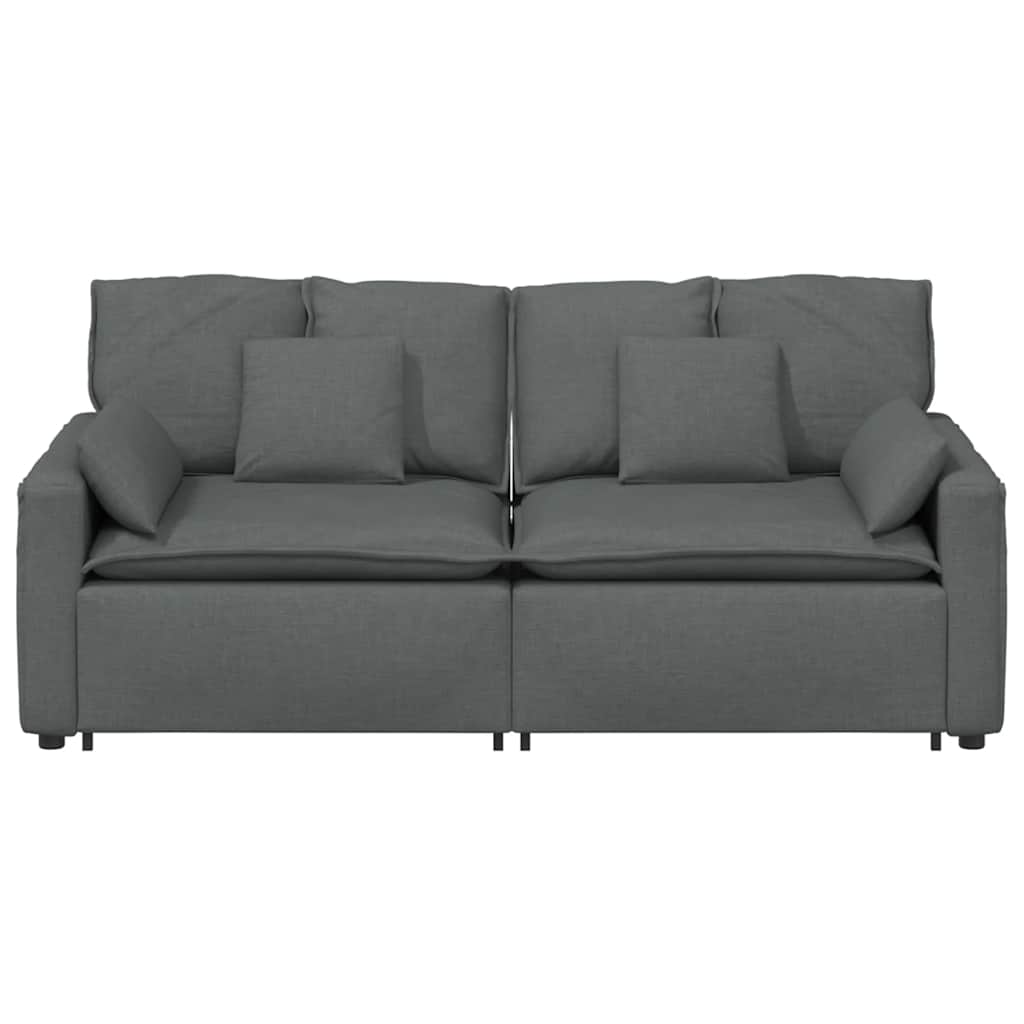 Canapé modulable avec coussins gris foncé - XIOS