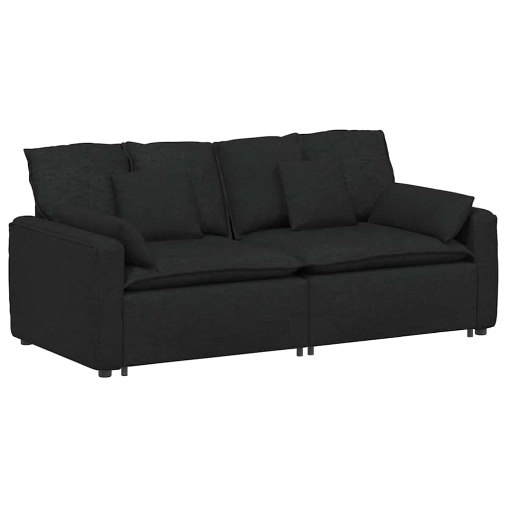 Canapé modulable avec coussins noirs - XIOS