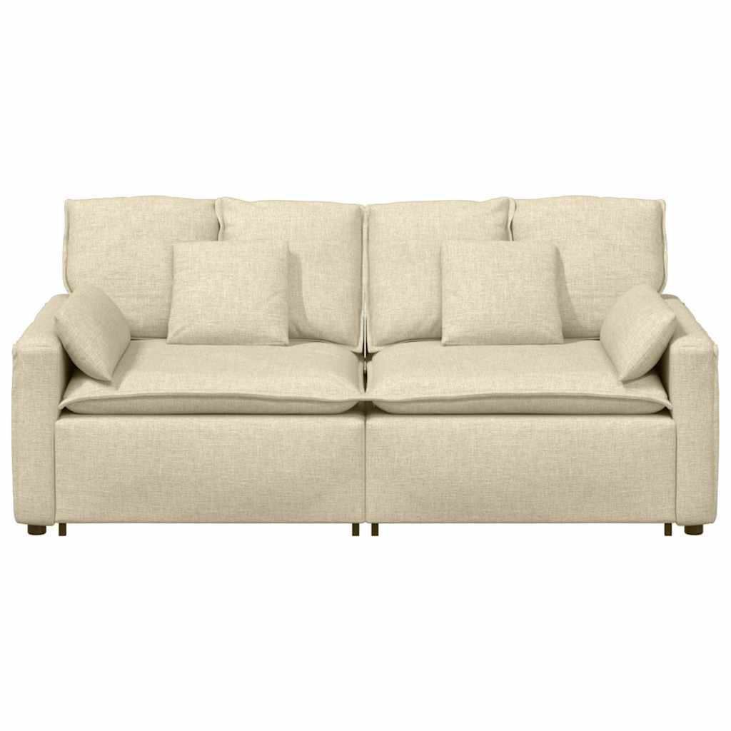 Canapé modulable avec coussins couleur crème - XIOS
