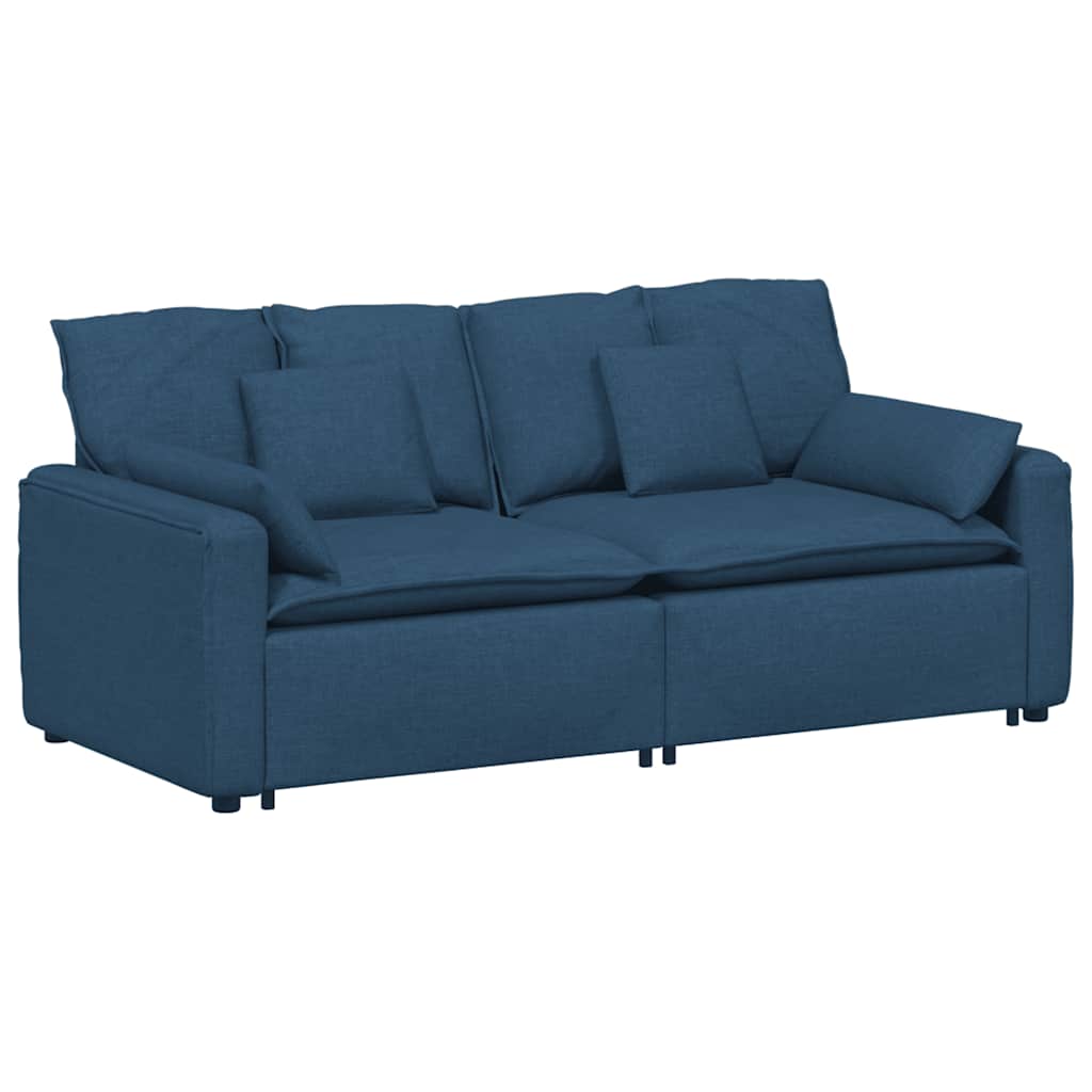 Canapé modulable avec coussins bleus - XIOS