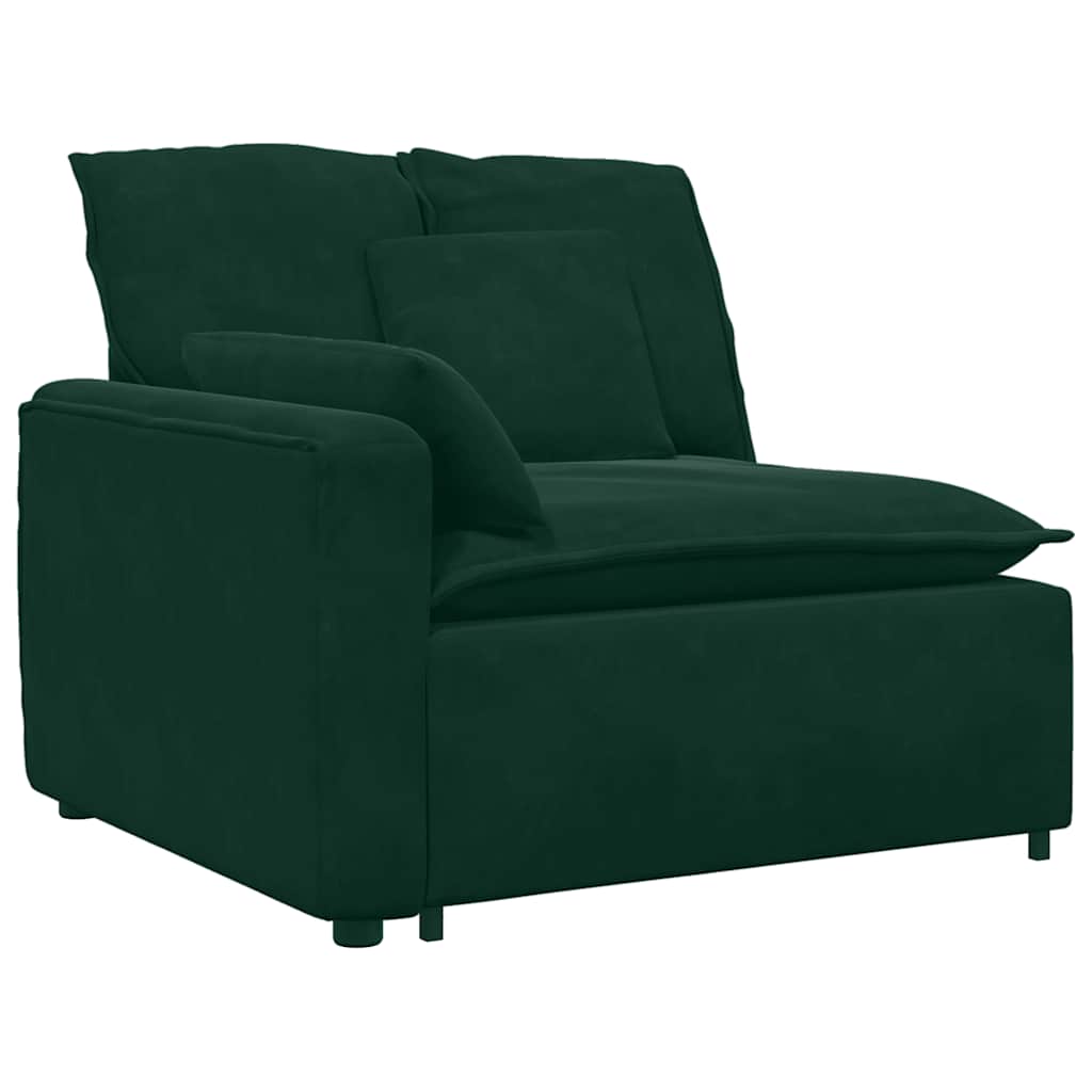 Canapé modulable avec coussins vert foncé - XIOS