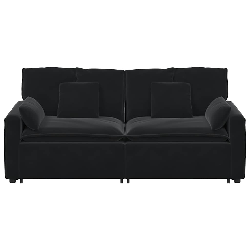Canapé modulable avec coussins noirs - XIOS