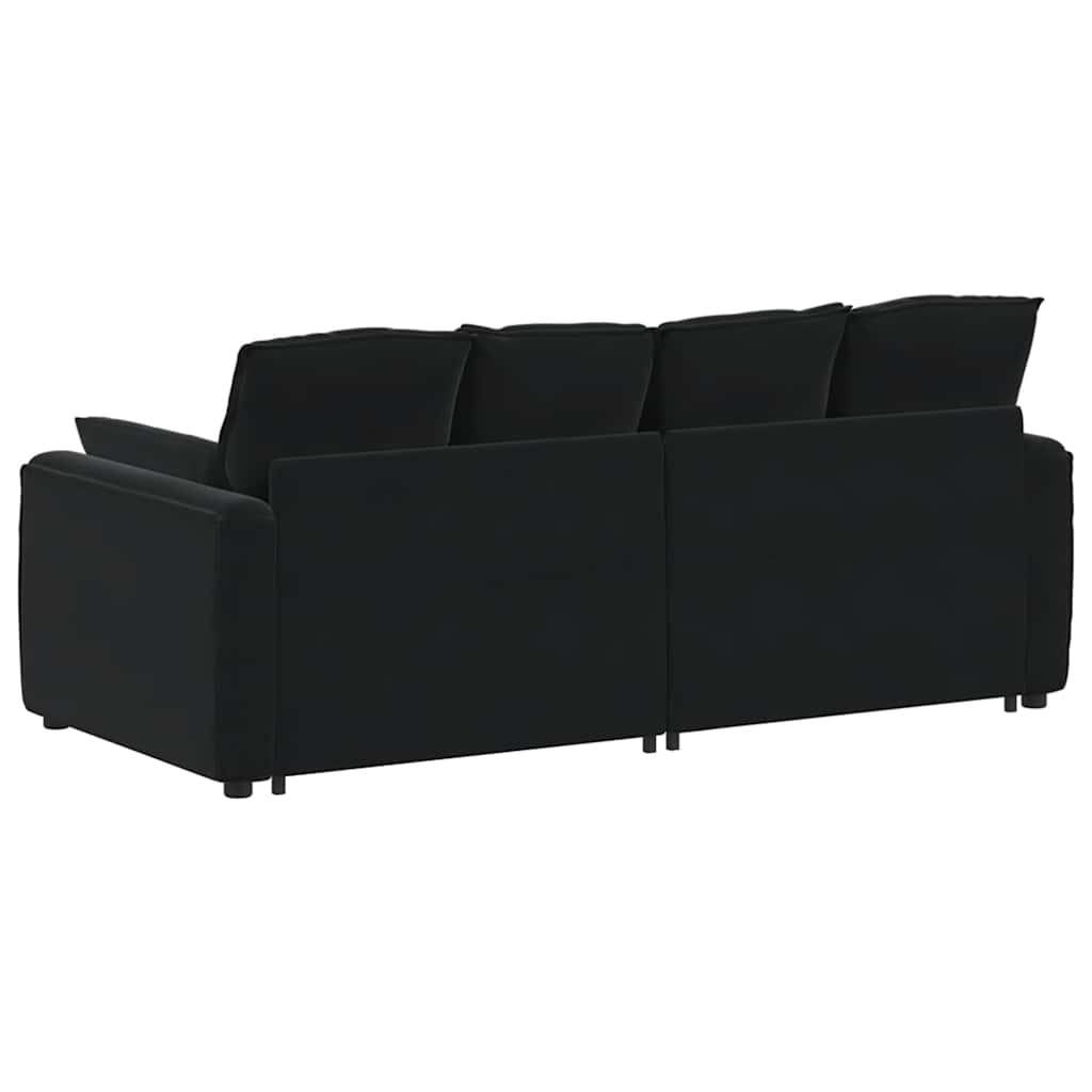 Canapé modulable avec coussins noirs - XIOS