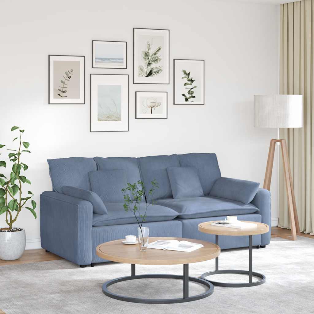Canapé modulable avec coussins bleus - XIOS