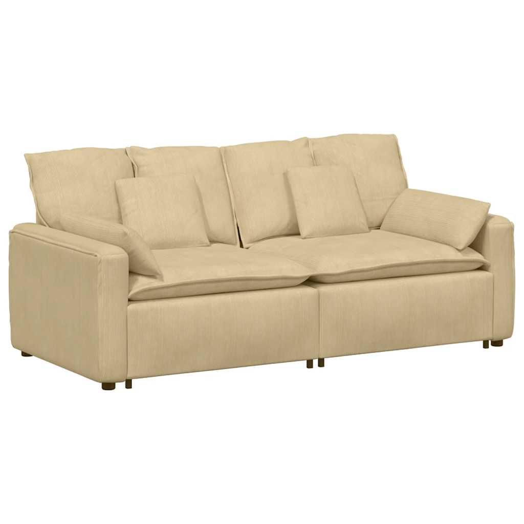 Canapé modulable avec coussins gris-vert - XIOS