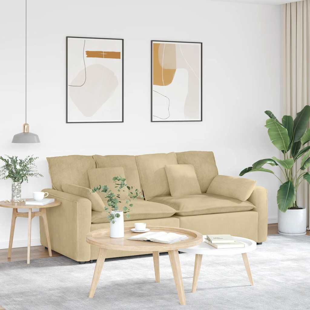 Canapé modulable avec coussins gris-vert - XIOS