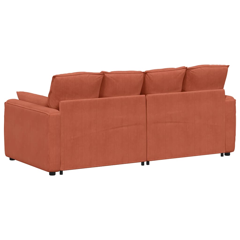 Canapé modulable avec coussins rouge-orange - XIOS