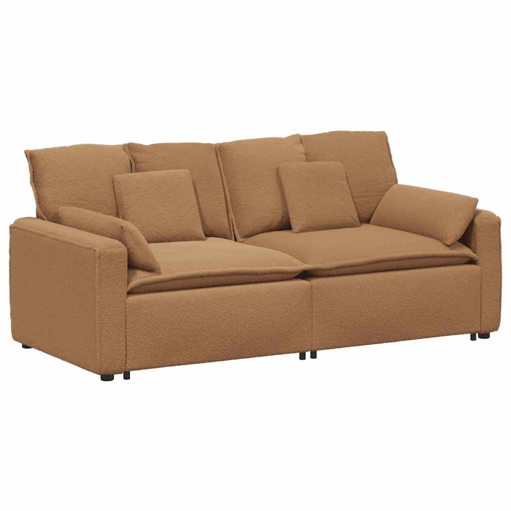Canapé modulable avec coussins beige - XIOS