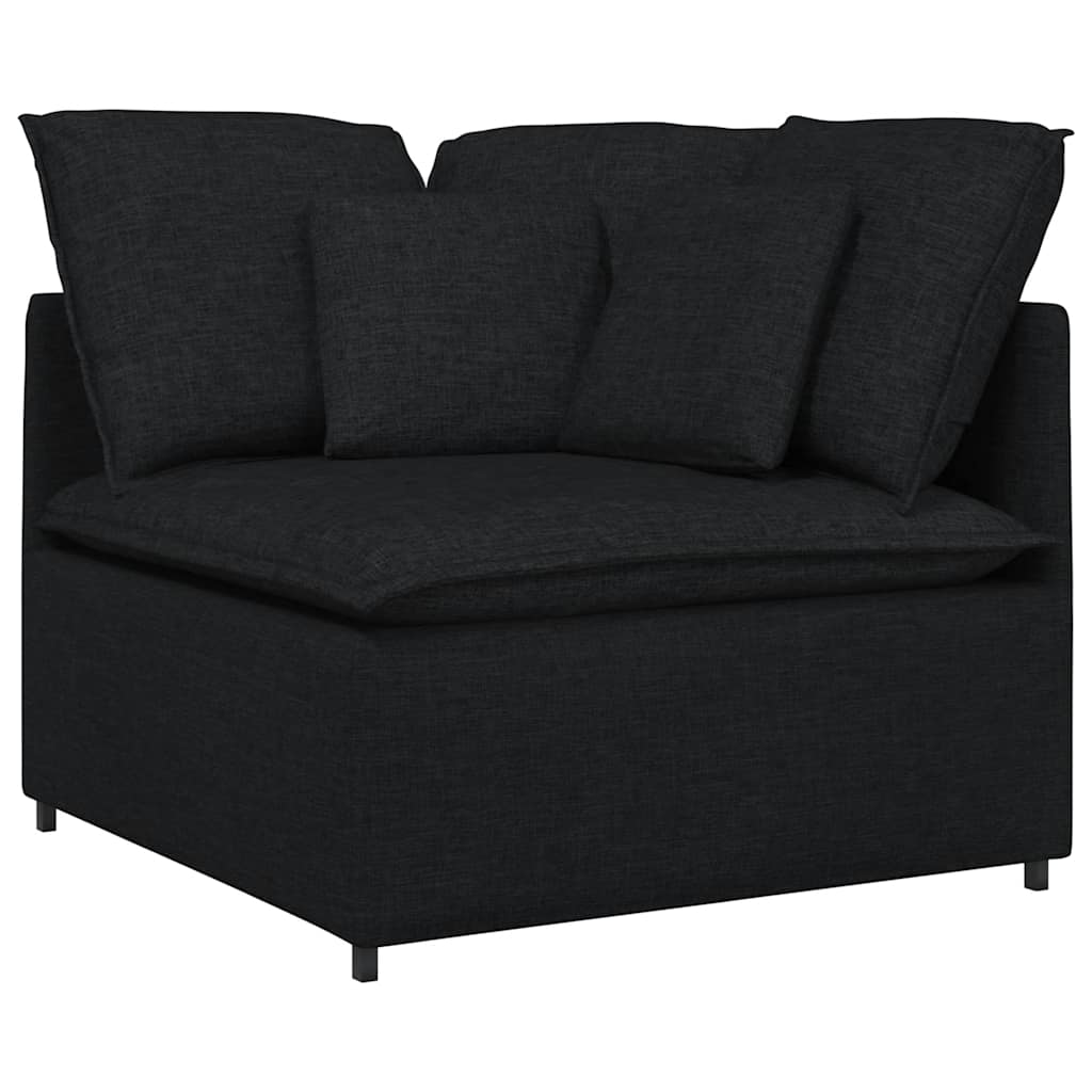 Canapé modulable avec coussins en tissu noir - XIOS
