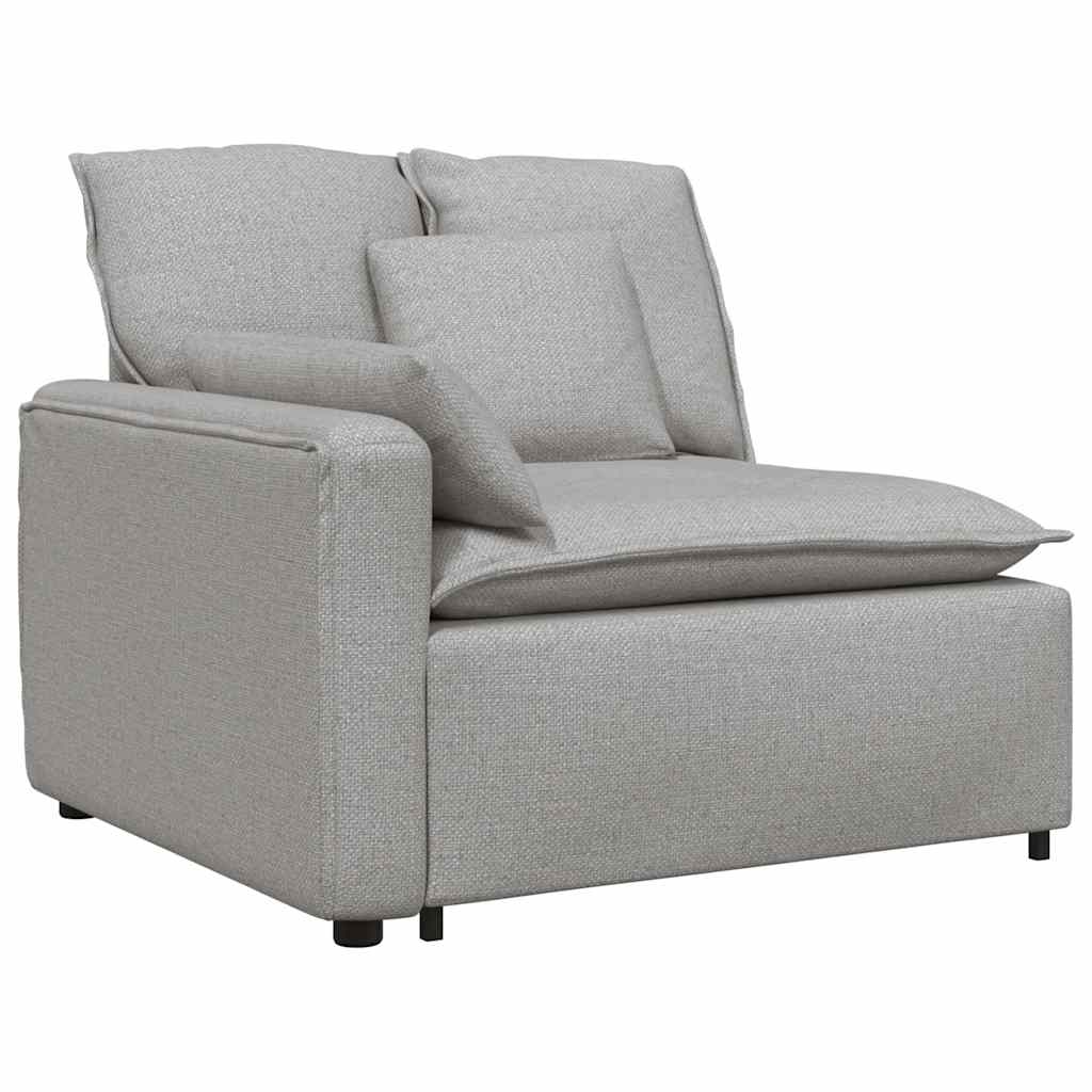 Canapé modulable avec coussins en tissu gris nuage - XIOS