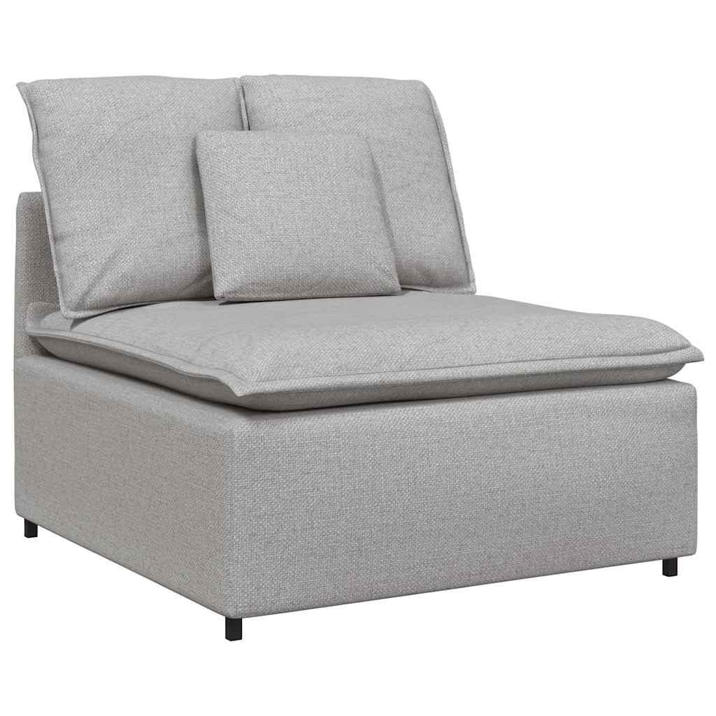 Canapé modulable avec coussins en tissu gris nuage - XIOS