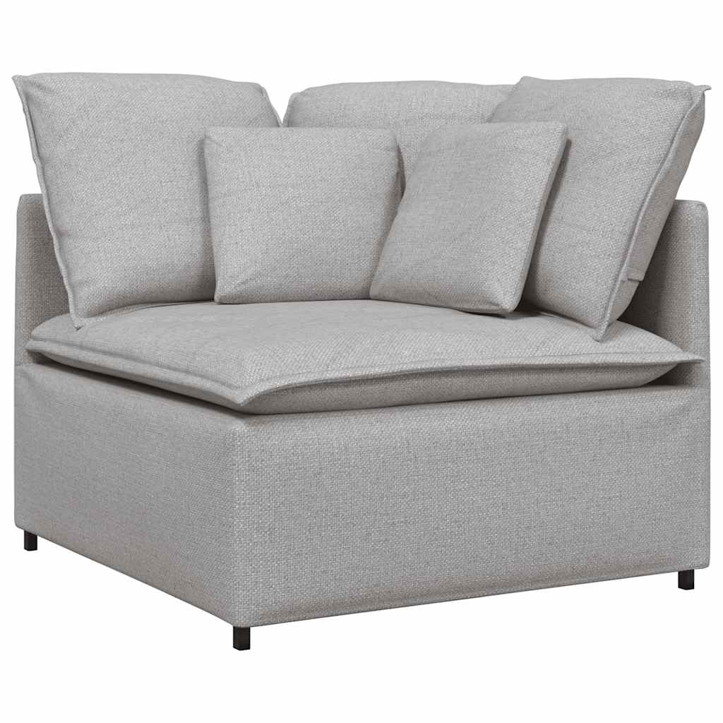 Canapé modulable avec coussins en tissu gris nuage - XIOS