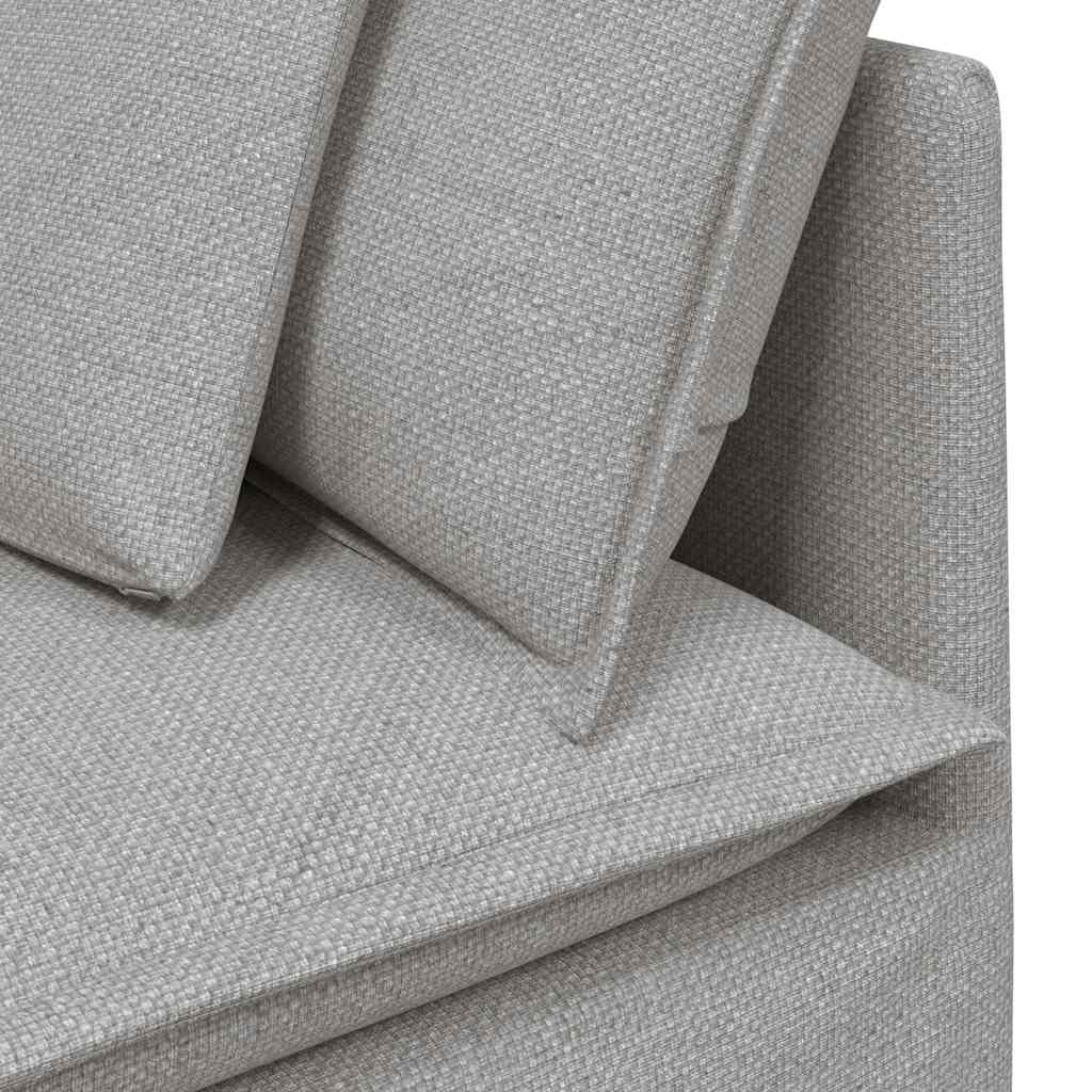 Canapé modulable avec coussins en tissu gris nuage - XIOS