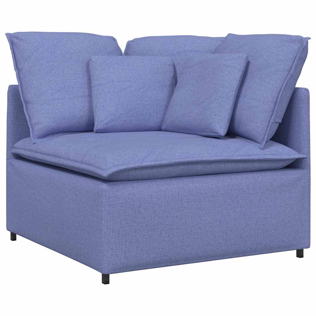 Canapé modulable avec coussins en tissu bleu jean - XIOS