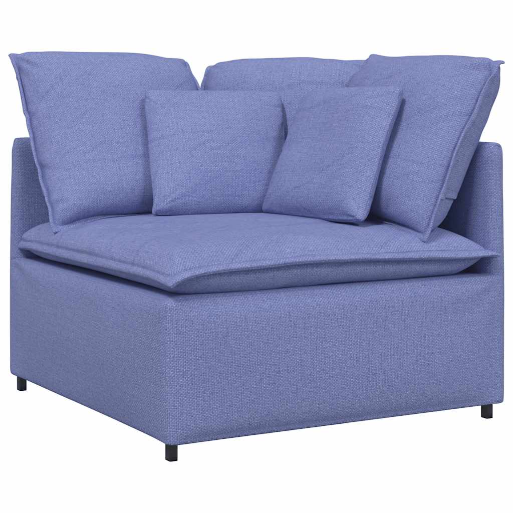 Canapé modulable avec coussins en tissu bleu jean - XIOS