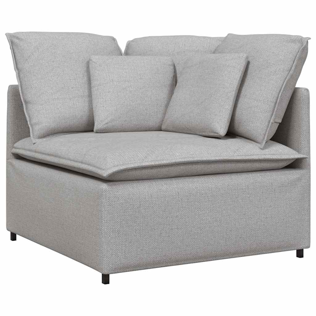 Canapé modulable avec coussins en tissu gris nuage - XIOS