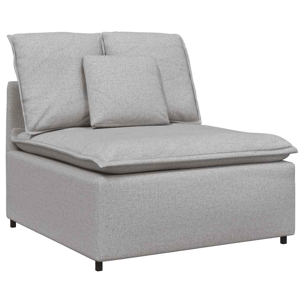 Canapé modulable avec coussins en tissu gris nuage - XIOS