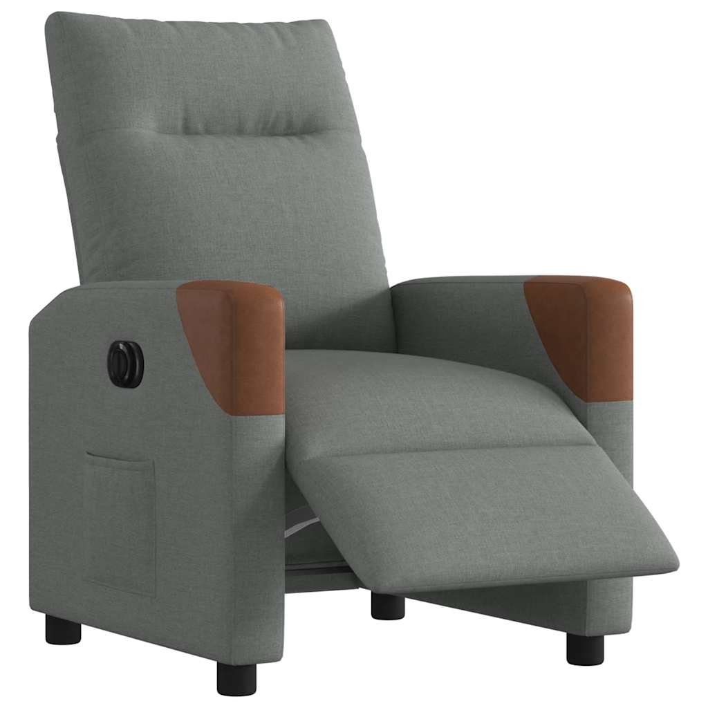 Fauteuil inclinable électrique Gris foncé Tissu - XIOS
