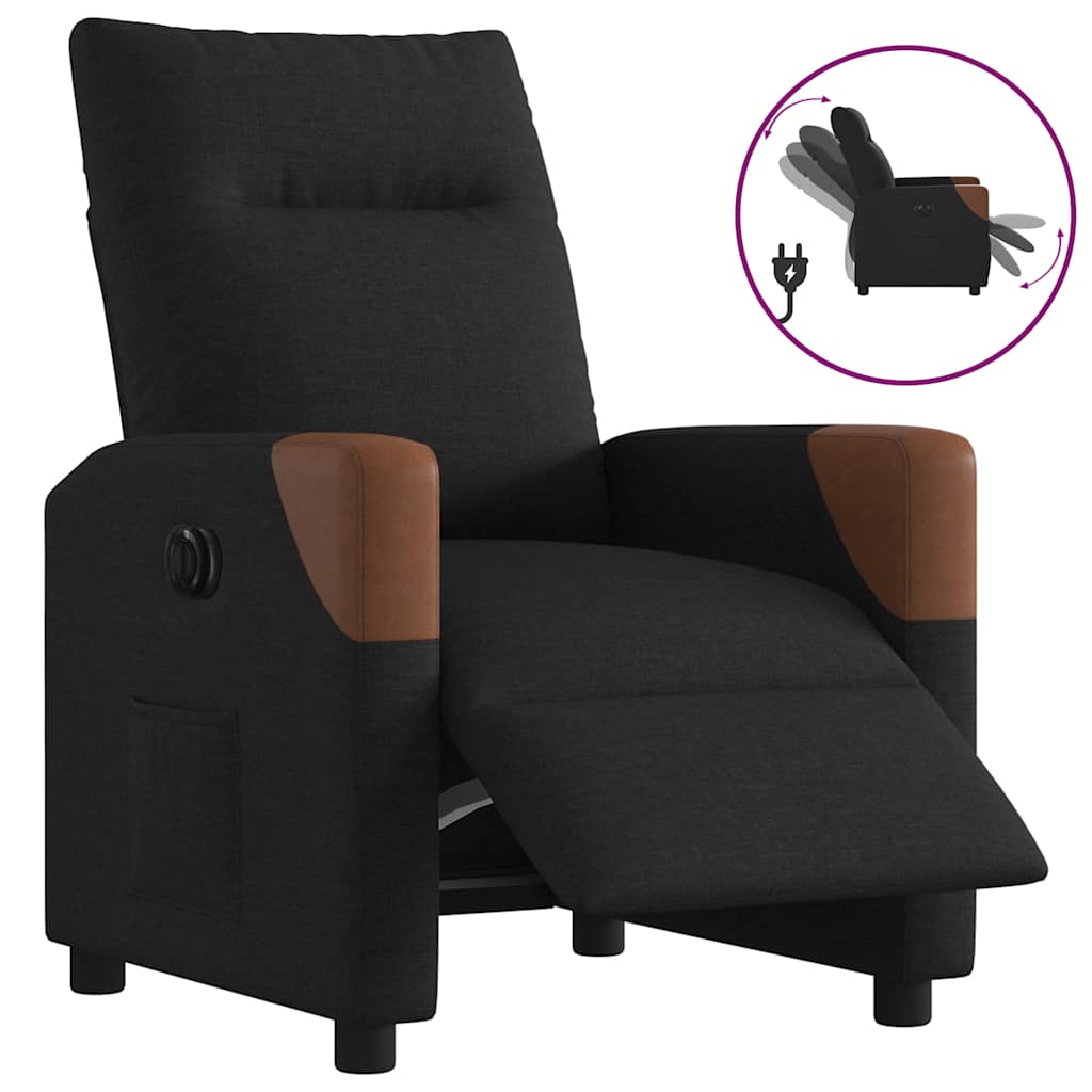 Fauteuil inclinable électrique Noir Tissu - XIOS