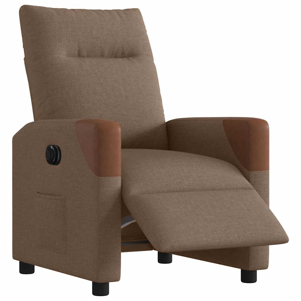 Fauteuil inclinable électrique Marron Tissu - XIOS